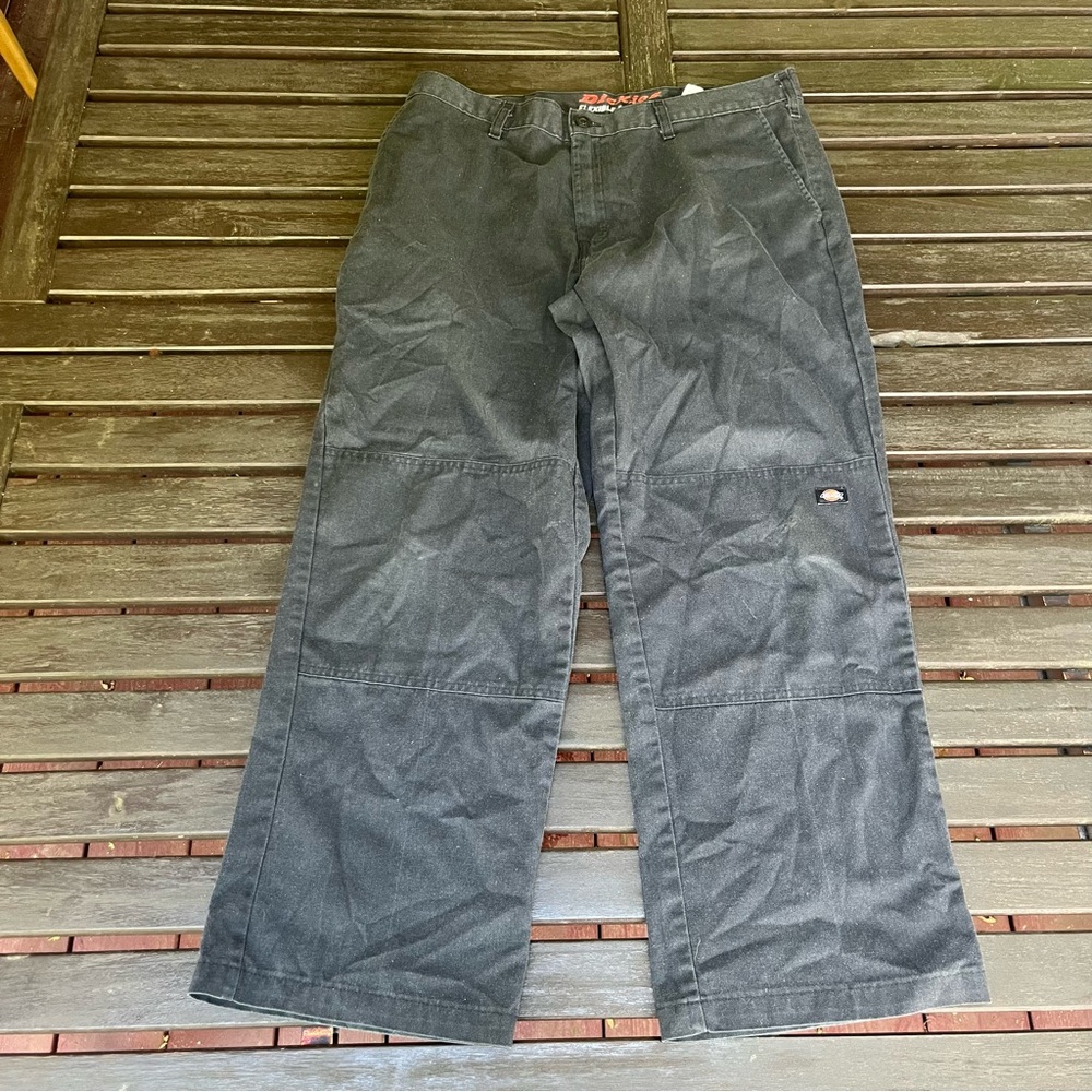Dickies Faded Black Double Knee Twill Work Pants (36 x 30)